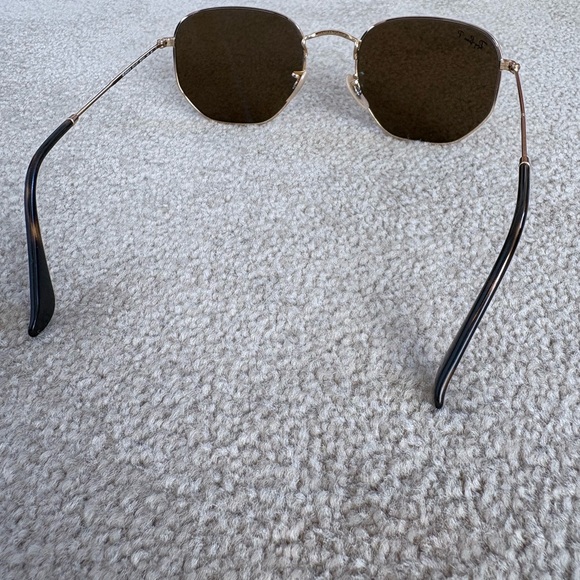 Ray-Ban Hexagonal Gold Accented Sunglasses!! - Picture 11 of 13